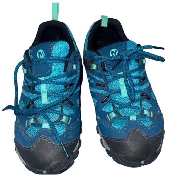 Merrell Womens 8 Athletic Outdoor Shoes Blue & Black Rubber Sole - Picture 1 of 10
